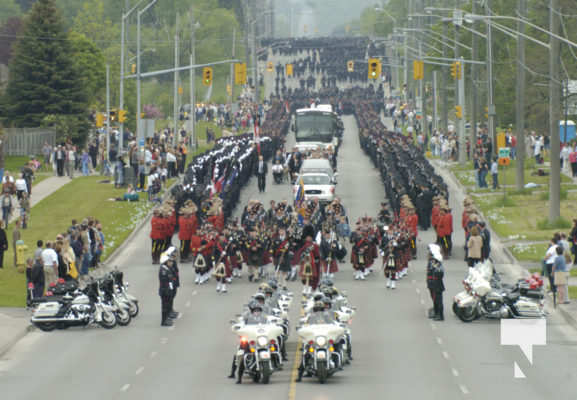 Chris Garrett’s funeral in Cobourg.Photo by Pete Fisher