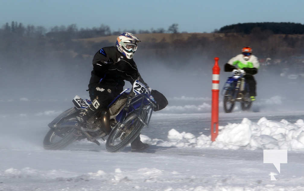 Motorcycle Ice Racing On Rice Lake In Hamilton Township - Today's ...