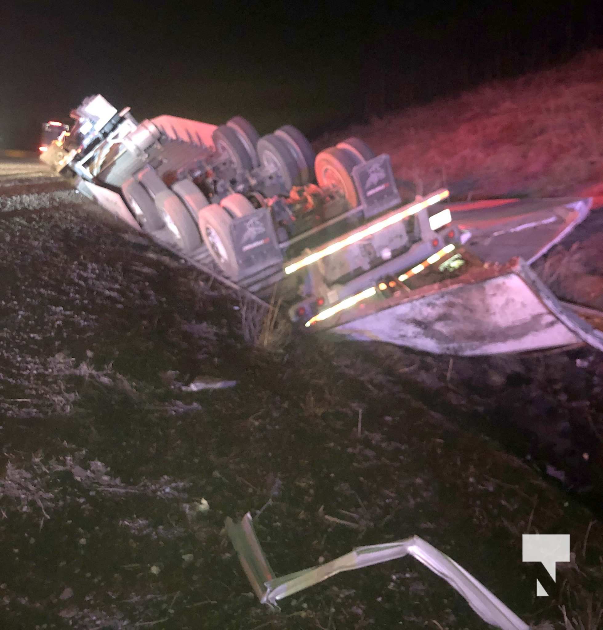 Minor Injuries After Tractor Trailer of Beer Flips Over On Highway 401 ...