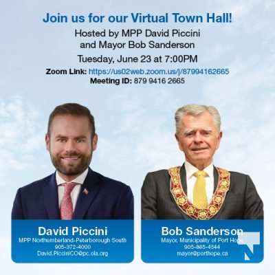 Town Hall Graphic – Port Hope – June 23