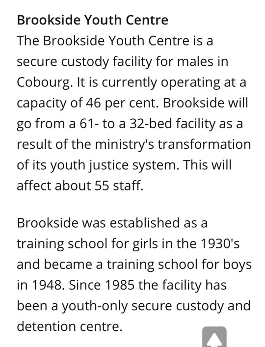 Brookside Youth Centre Closing February 12, 2021705