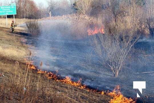 Brush Fire Highway 401 Cobourg March 21, 2021630