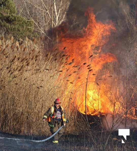 Brush Fire Highway 401 Cobourg March 21, 2021634