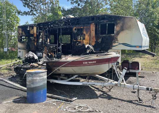 Camper Boat Fire Hamilton Township June 6, 20212796