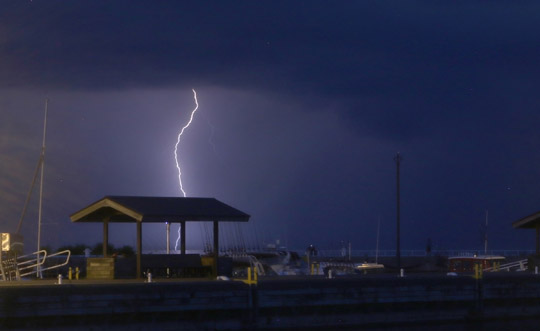 Lightning Cobourg harbour June 13, 20213071