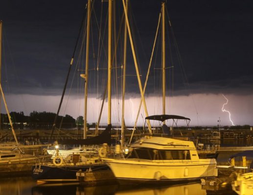 Lightning Cobourg harbour June 13, 20213074