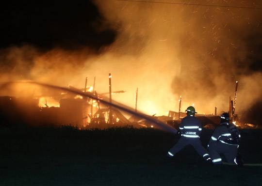 Barn fire Cramahe Township August 10, 2021, 20210536