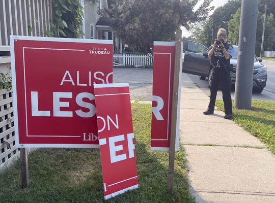 Election Signs Destroyed Cobourg August 20, 20210681