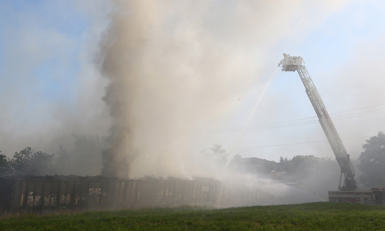 Port Hope Railway Tie Fire August 4, 2021, 20210377