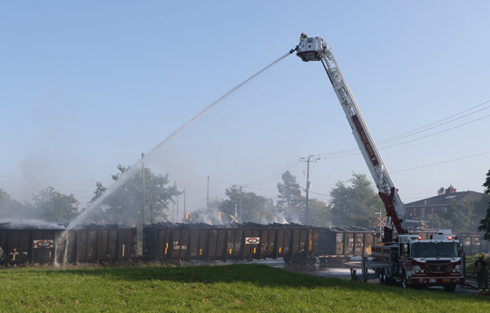 Port Hope Railway Tie Fire August 4, 2021, 20210380