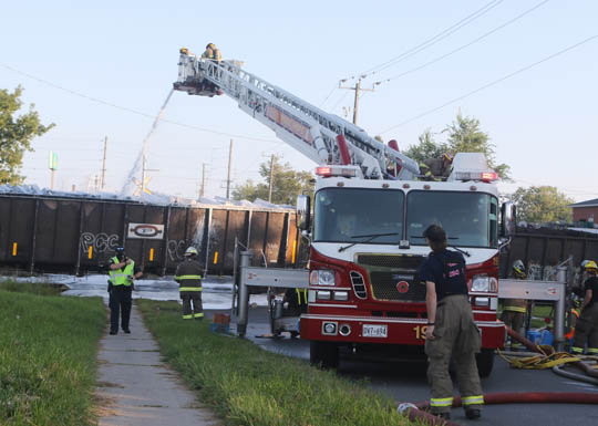 Port Hope Railway Tie Fire August 4, 2021, 20210388