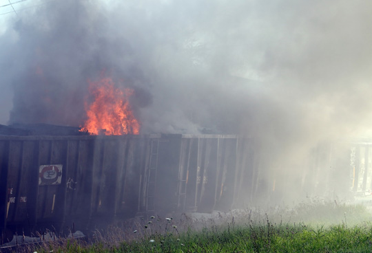 Port Hope Railway Tie Fire August 4, 2021, 20210391