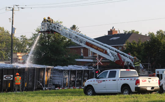 Port Hope Railway Tie Fire August 4, 2021, 20210400