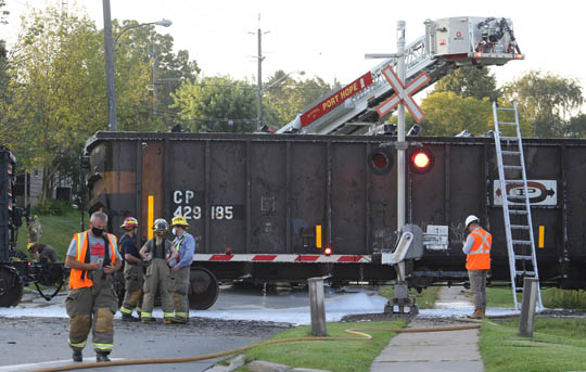 Port Hope Railway Tie Fire August 4, 2021, 20210401