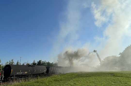 Port Hope Railway Tie Fire August 4, 2021, 20210409