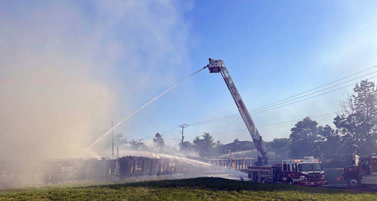 Port Hope Railway Tie Fire August 4, 2021, 20210410