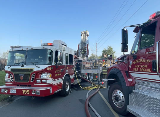 Port Hope Railway Tie Fire August 4, 2021, 20210414