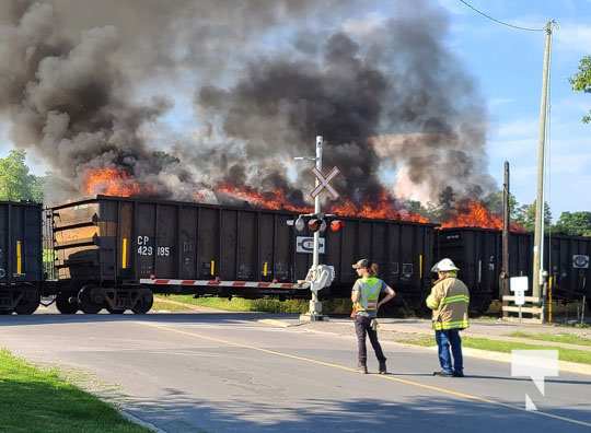 Port Hope Railway Tie Fire August 4, 2021, 20210406