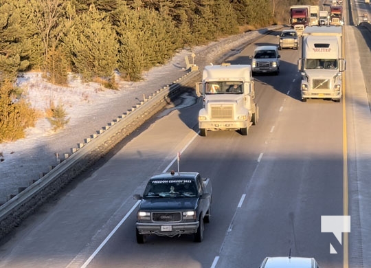 Freedom Convoy Westbound Highway 401 February 15, 2022546