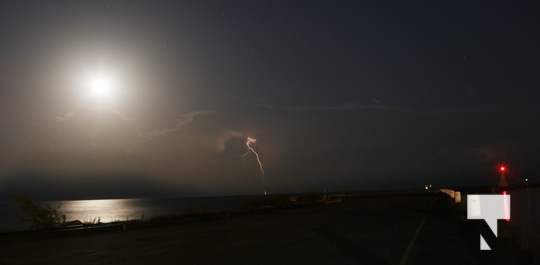 Full Moon Lightning Cobourg Harbour June 16, 20221574