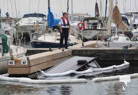 Boat Sinks Cobourg Harbour August 4, 20222856