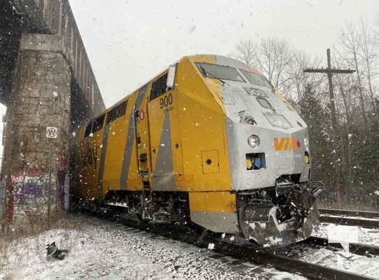 VIA Rail Train Strikes Treet Cobourg December 24, 20220879