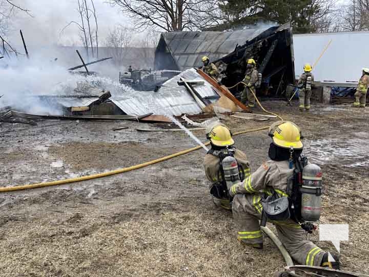 Work Shop Goes Up in Flames East of Gores Landing Today's