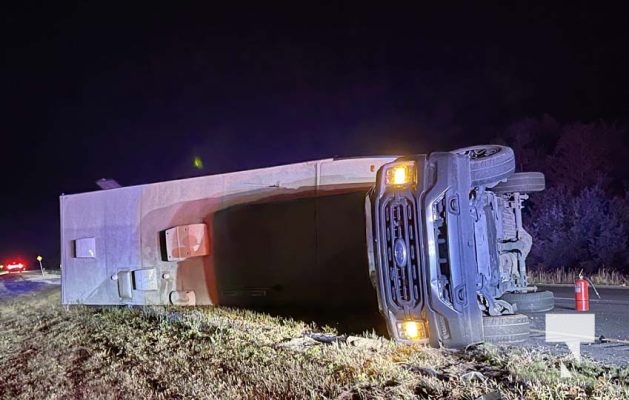 Camper Pickup Collision Hwy 401 Cramahe July 22, 2023492