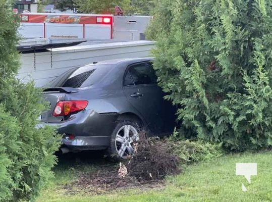 Car vs Dumpster Cobourg August 18, 20231101