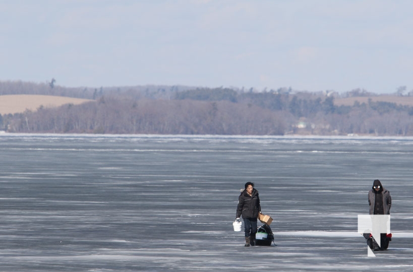 Rice Lake Ice Fishing - On the Lake