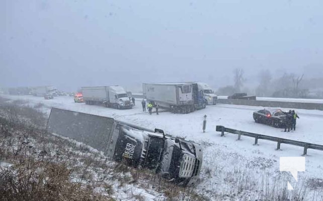 Multi Vehicle Collision Hwy 401 Westbound Cobourg February 15, 2024 613