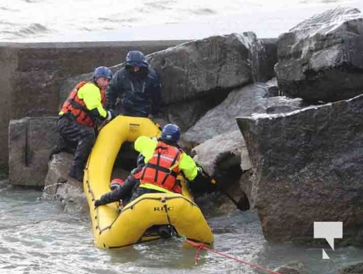 Two Anglers Rescued Port Hope Pier February 25, 2024 747