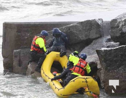 Two Anglers Rescued Port Hope Pier February 25, 2024 749