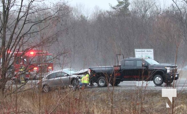 Northumberland OPP Cruiser along with Tow Truck Struck Hwy 401 Collision March 9, 2024 985