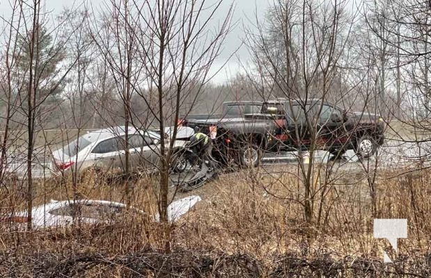 Northumberland OPP Cruiser along with Tow Truck Struck Hwy 401 Collision March 9, 2024 986