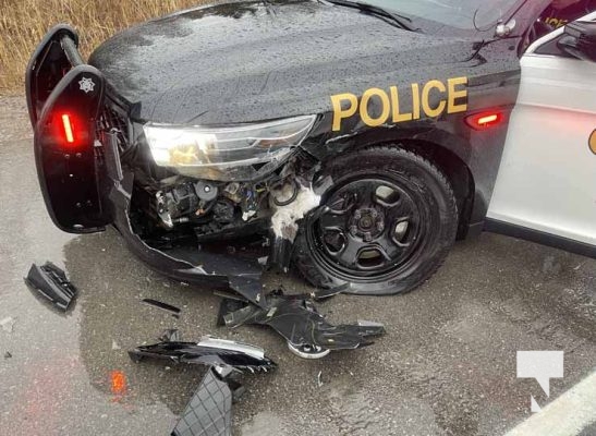 Northumberland OPP Cruiser along with Tow Truck Struck Hwy 401 Collision March 9, 2024 988