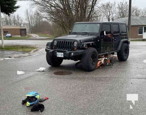Motorcycle Jeep Collide in Port Hope April 18, 2024 2104