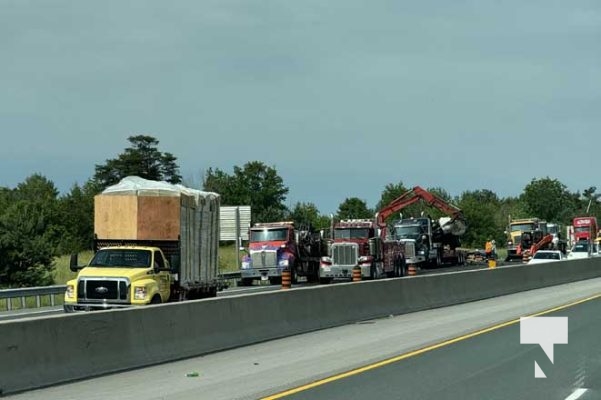 Highway 401 transport fire June 21, 202419