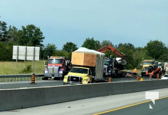 Highway 401 transport fire June 21, 202420