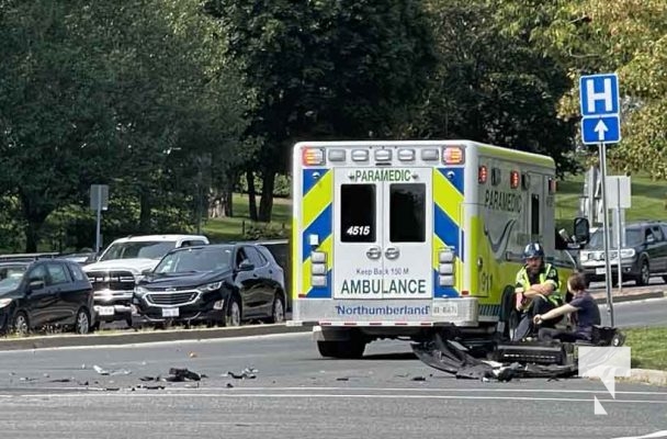 Ambulance Involved in Three Vehicle Collision Cobourg August 15, 2024 1853