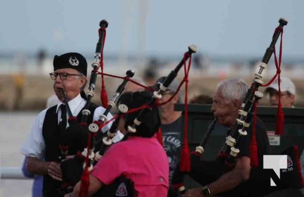 Cobourg Legion Pipes and Drums Piping Down the Sun September 1, 2024 0208