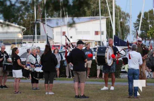 Cobourg Legion Pipes and Drums Piping Down the Sun September 1, 2024 0210