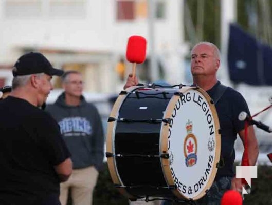 Cobourg Legion Pipes and Drums Piping Down the Sun September 1, 2024 0211