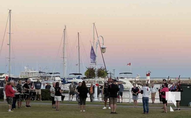 Cobourg Legion Pipes and Drums Piping Down the Sun September 1, 2024 0213