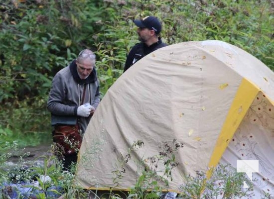 Person Arrested at Encampment Cobourg Creek September 25, 2024 1405