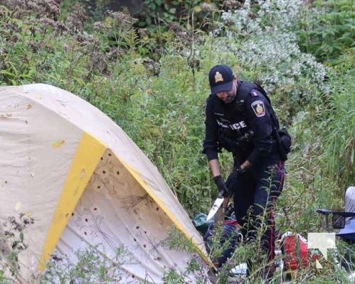 Person Arrested at Encampment Cobourg Creek September 25, 2024 1406