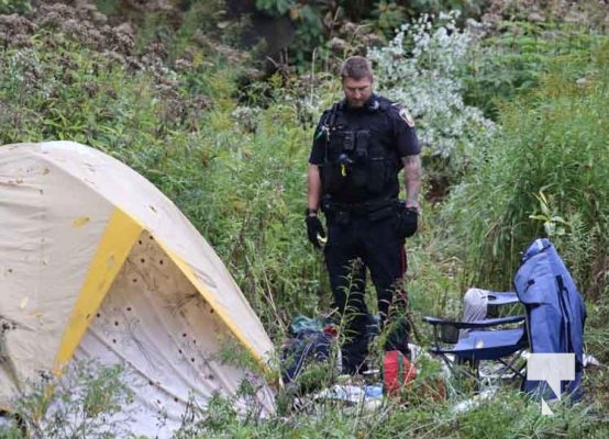 Person Arrested at Encampment Cobourg Creek September 25, 2024 1410