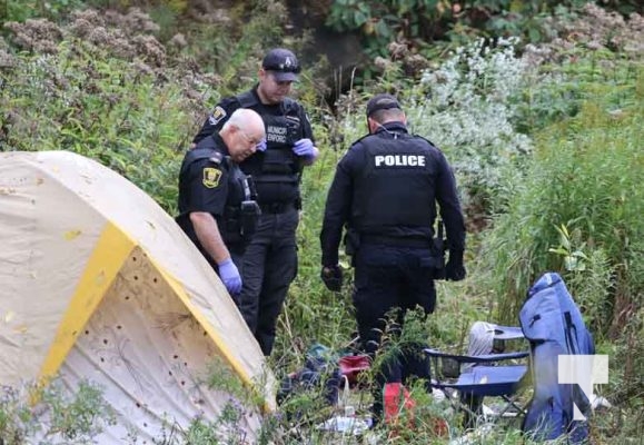 Person Arrested at Encampment Cobourg Creek September 25, 2024 1414