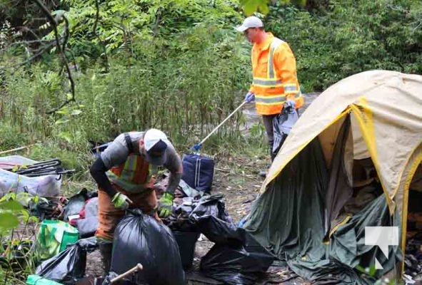 Person Arrested at Encampment Cobourg Creek September 25, 2024 1418