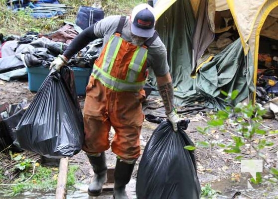 Person Arrested at Encampment Cobourg Creek September 25, 2024 1420